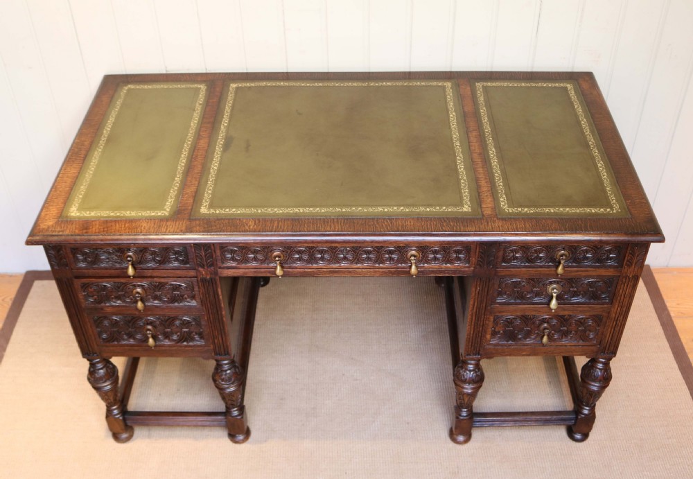 Substantial Dark Oak Desk View II
