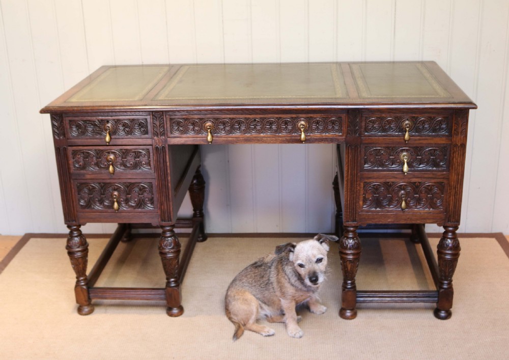Substantial Dark Oak Desk View III