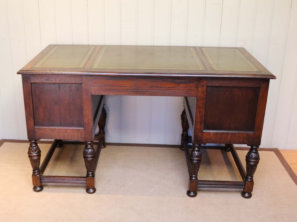 Substantial Dark Oak Desk View V