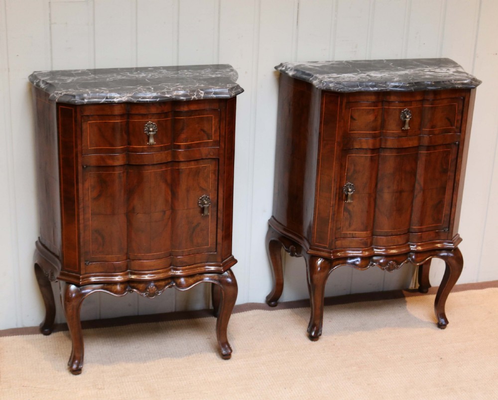 Pair Of Walnut Bedside Cabinets View II
