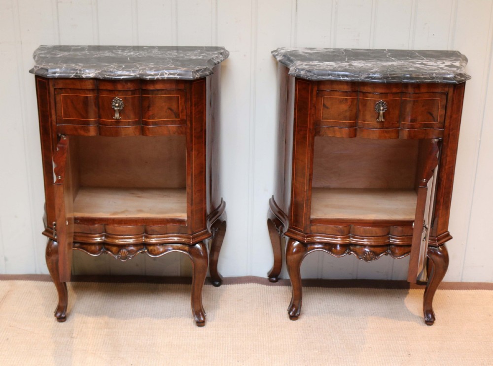 Pair Of Walnut Bedside Cabinets View V