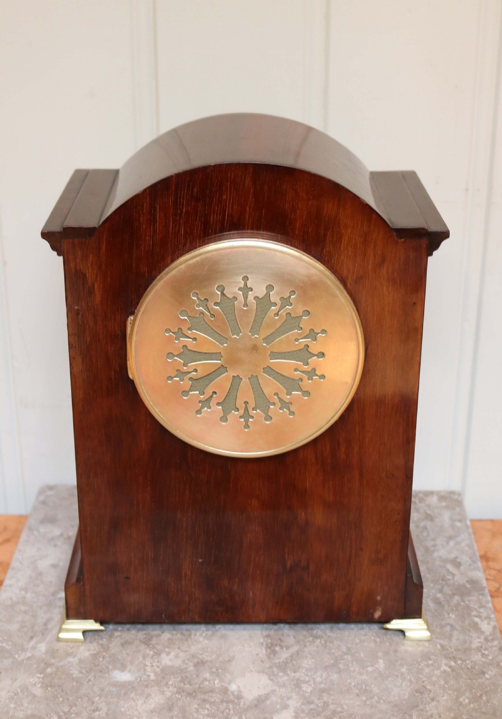 Edwardian Solid Mahogany And Inlay Mantel Clock View VI