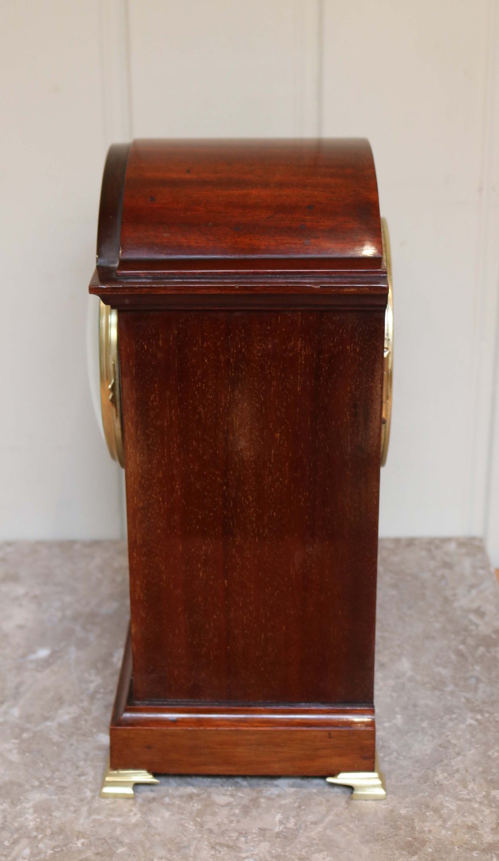 Edwardian Solid Mahogany And Inlay Mantel Clock View VII