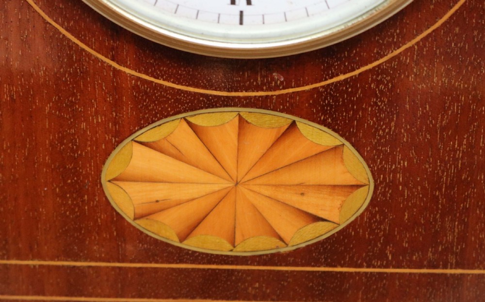 Edwardian Solid Mahogany And Inlay Mantel Clock View VIII