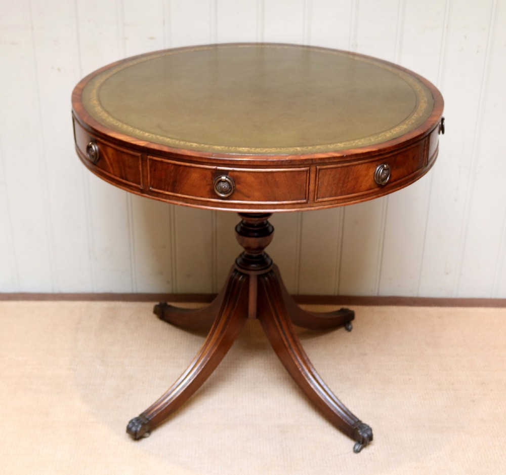 Regency Style Mahogany Drum Table