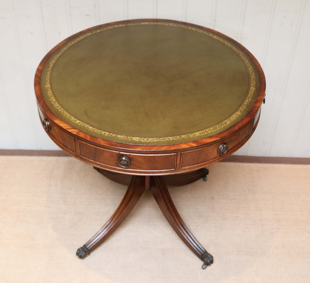 Regency Style Mahogany Drum Table View V