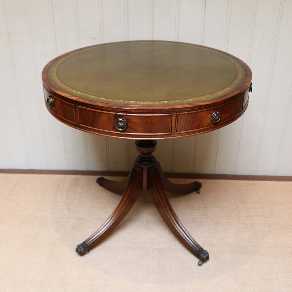 Regency Style Mahogany Drum Table View VI