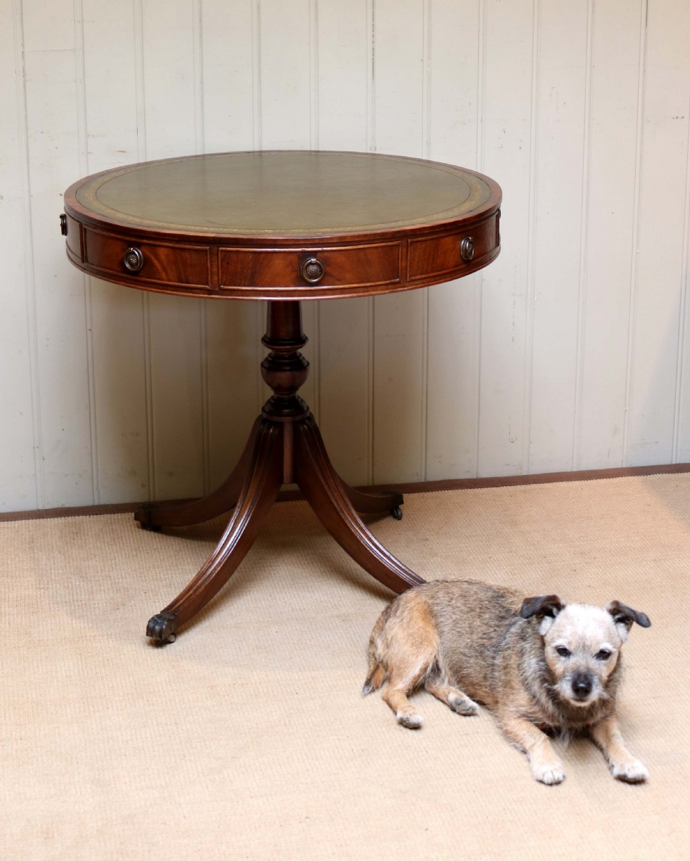 Regency Style Mahogany Drum Table View VII