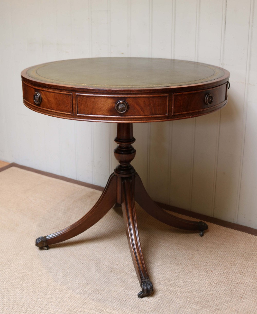 Regency Style Mahogany Drum Table View VIII