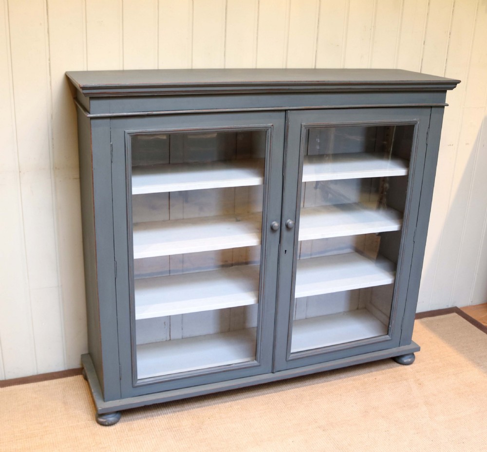 Late 19th Century Painted Glazed Bookcase View II