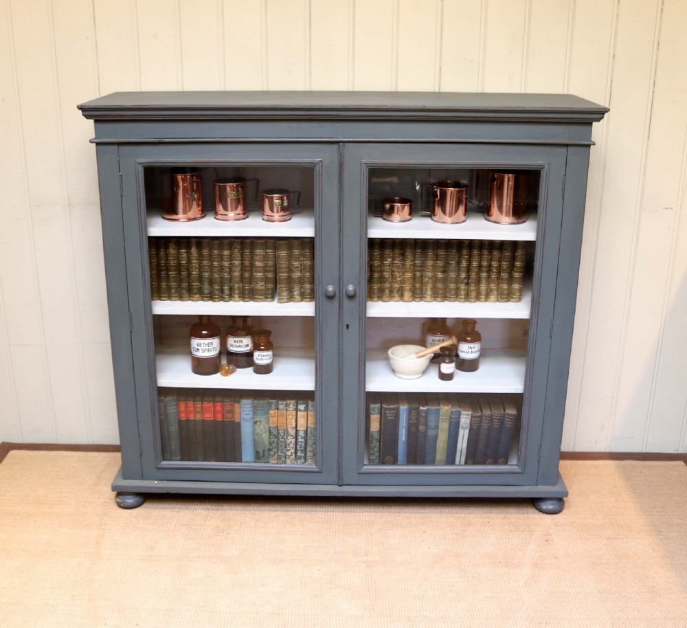 Late 19th Century Painted Glazed Bookcase View III
