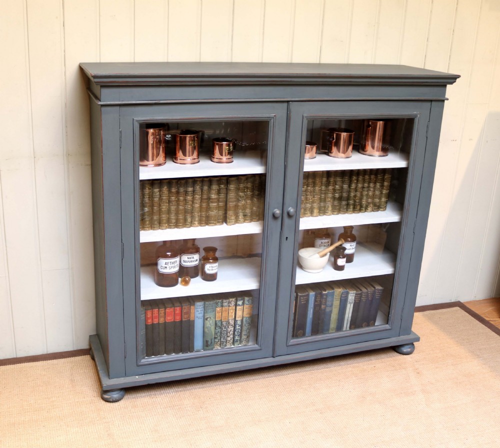 Late 19th Century Painted Glazed Bookcase View V