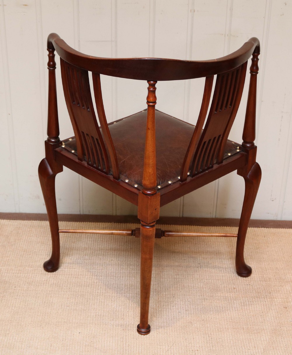 Edwardian Mahogany Inlaid Corner Chair  View IV