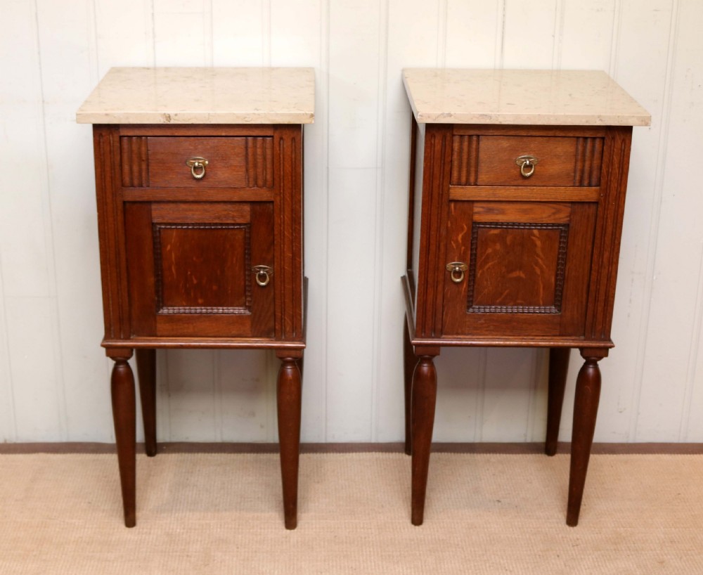 Pair Of French Oak Bedside Cabinets View II