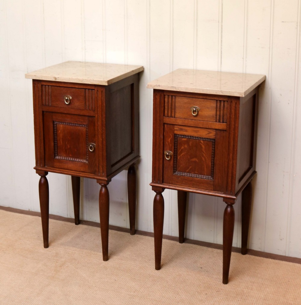 Pair Of French Oak Bedside Cabinets View III