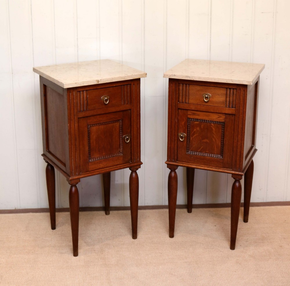 Pair Of French Oak Bedside Cabinets View VI