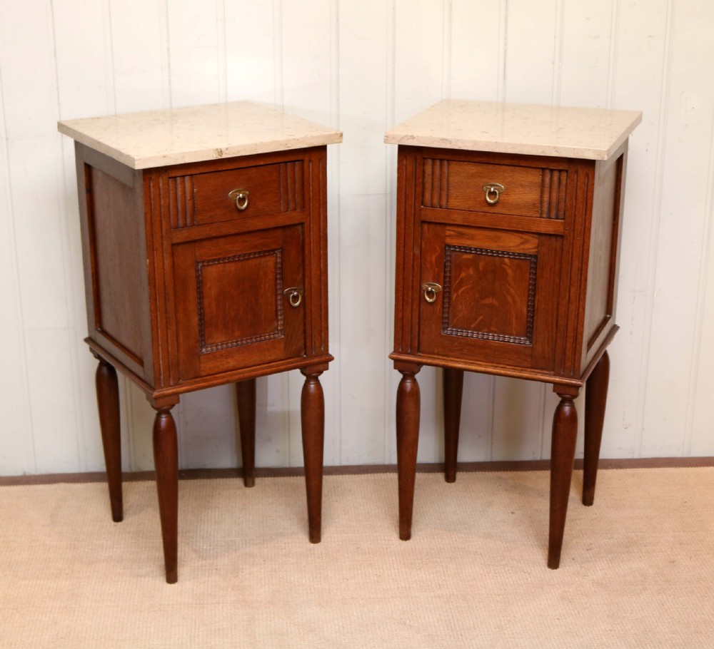 Pair Of French Oak Bedside Cabinets View VII