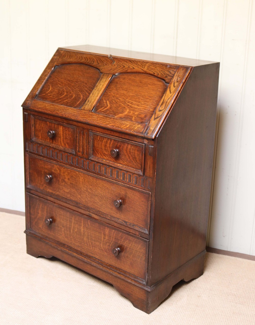 1920s Oak Bureau  View IV