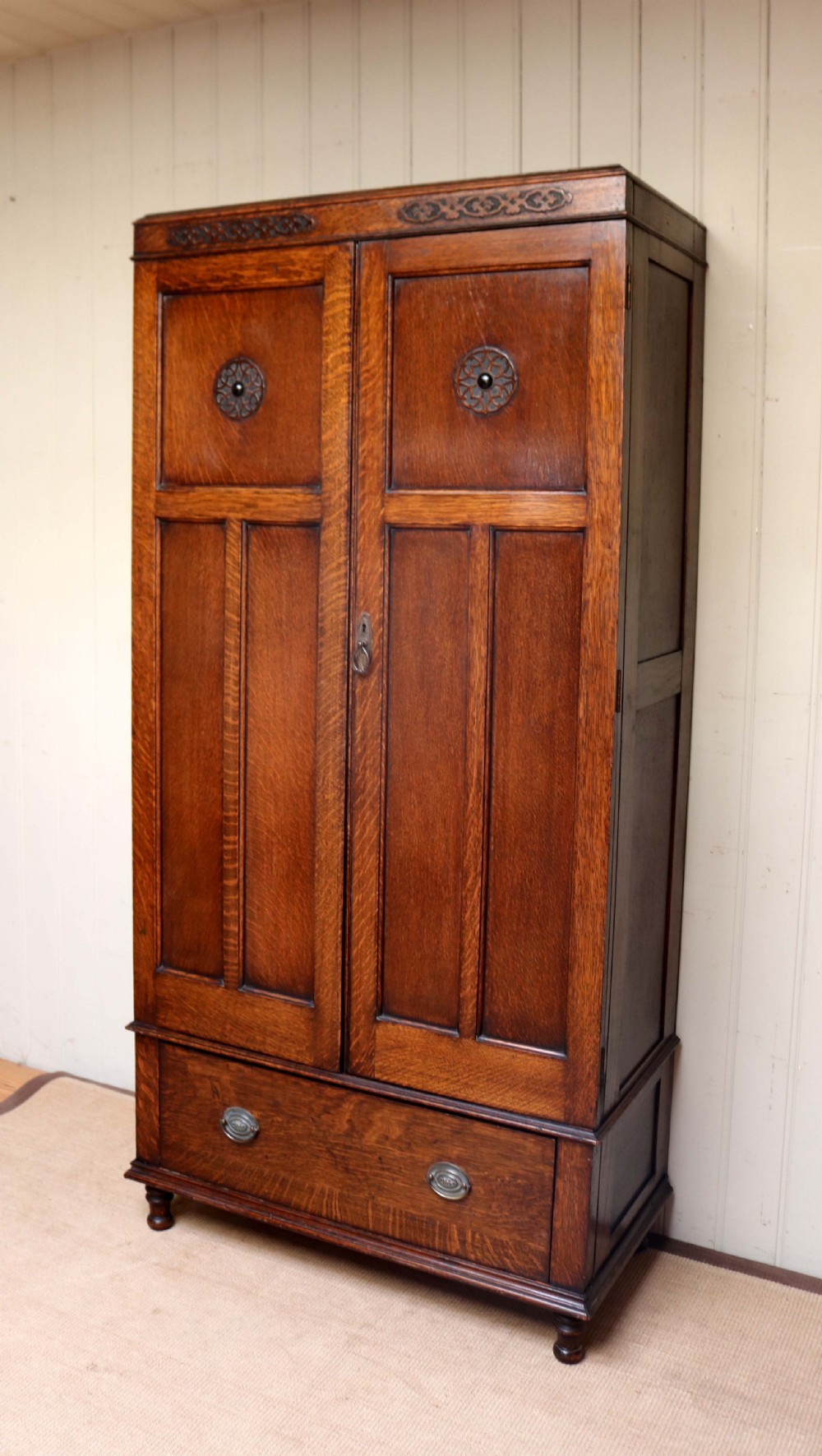 Small Oak Two Door Wardrobe View VI