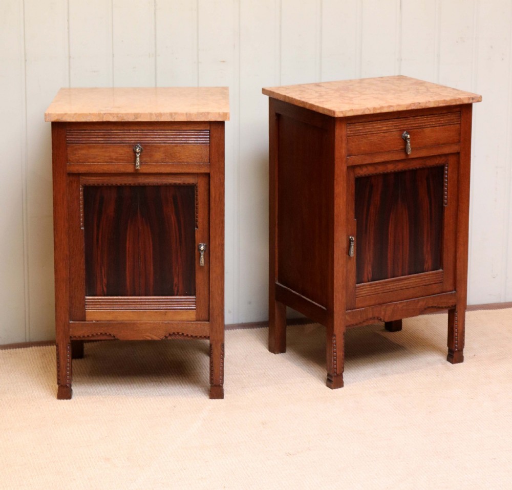 Pair Of French Marble Top Bedside Cabinets View VII