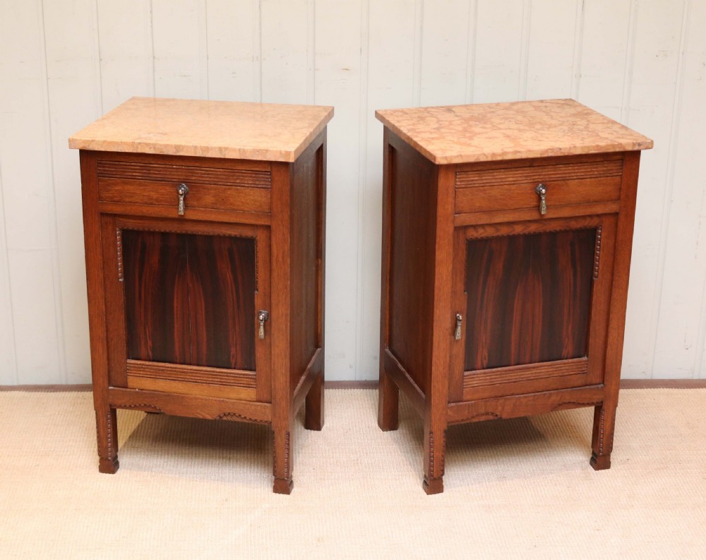 Pair Of French Marble Top Bedside Cabinets View VIII