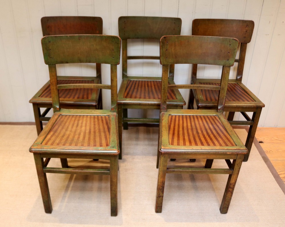 Set Of Ten French Bistro Chairs  View III