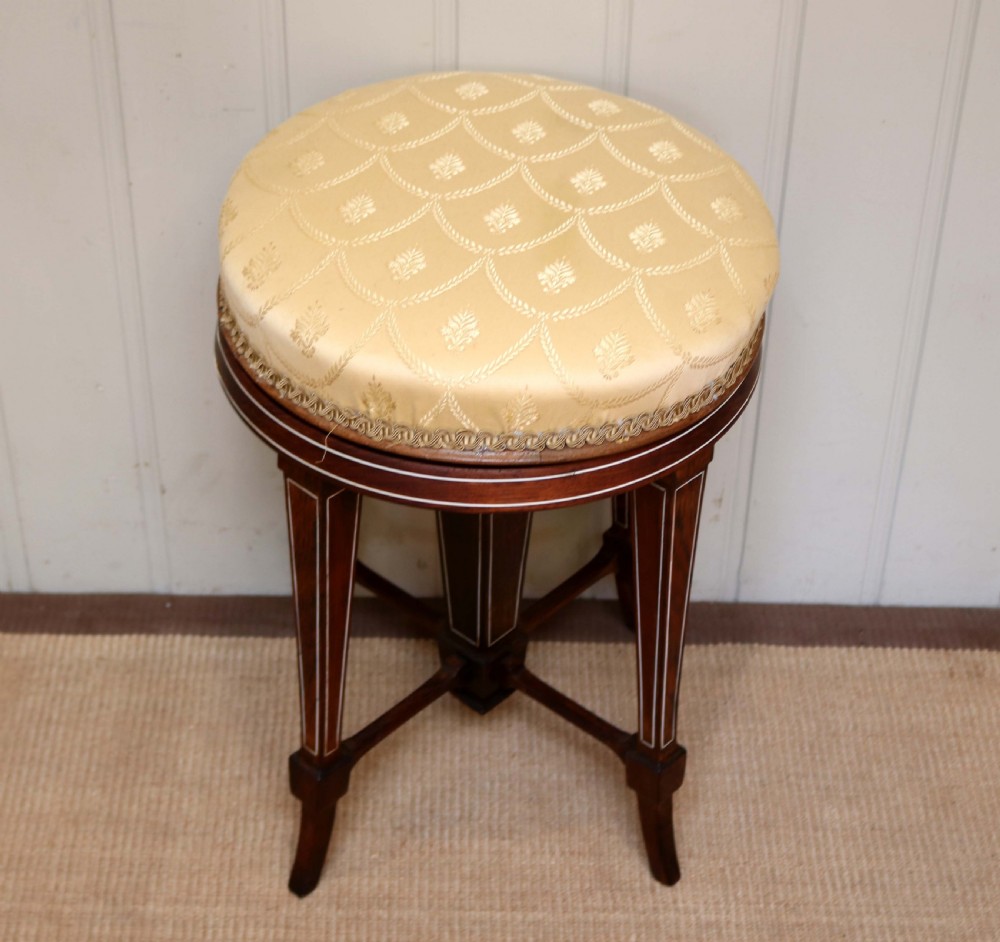 Late Victorian Rosewood Adjustable Piano Stool  View II
