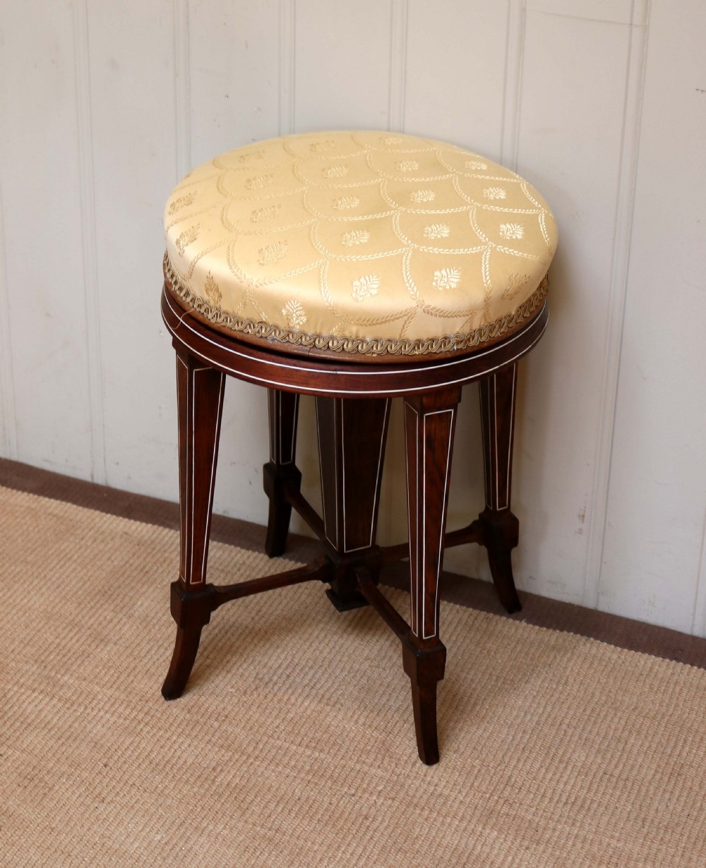Late Victorian Rosewood Adjustable Piano Stool  View III