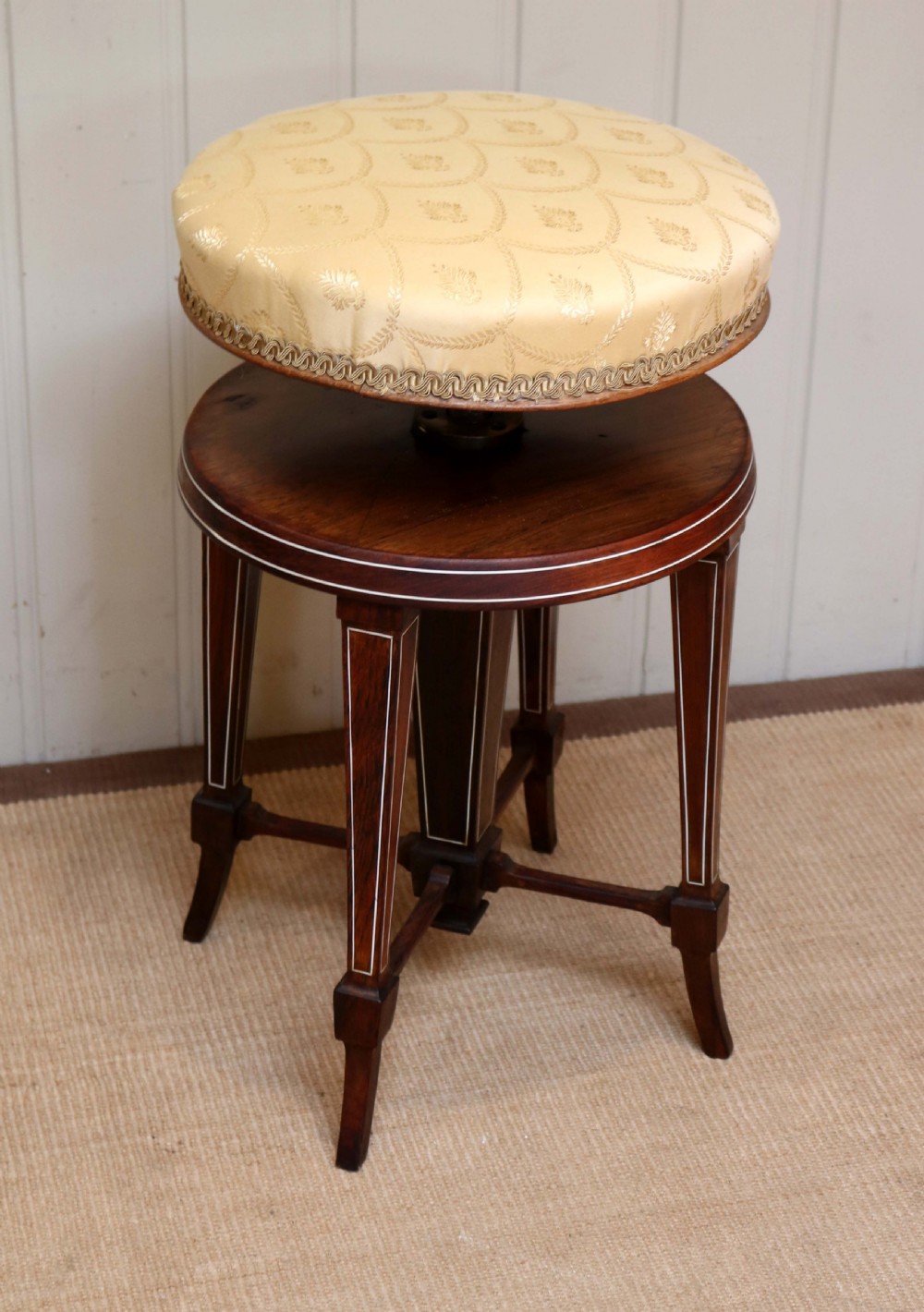 Late Victorian Rosewood Adjustable Piano Stool  View IV