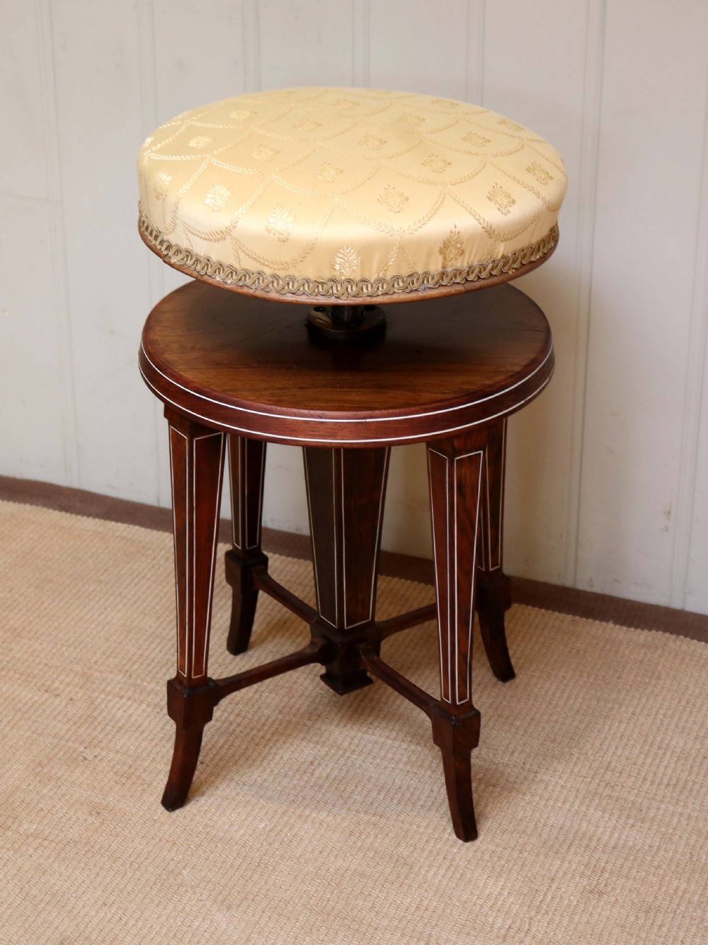 Late Victorian Rosewood Adjustable Piano Stool  View VI