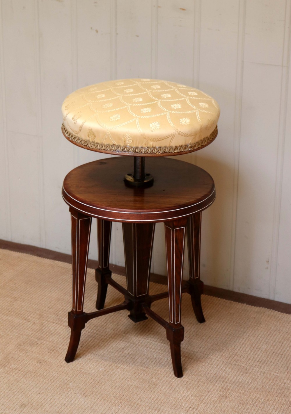 Late Victorian Rosewood Adjustable Piano Stool  View VII