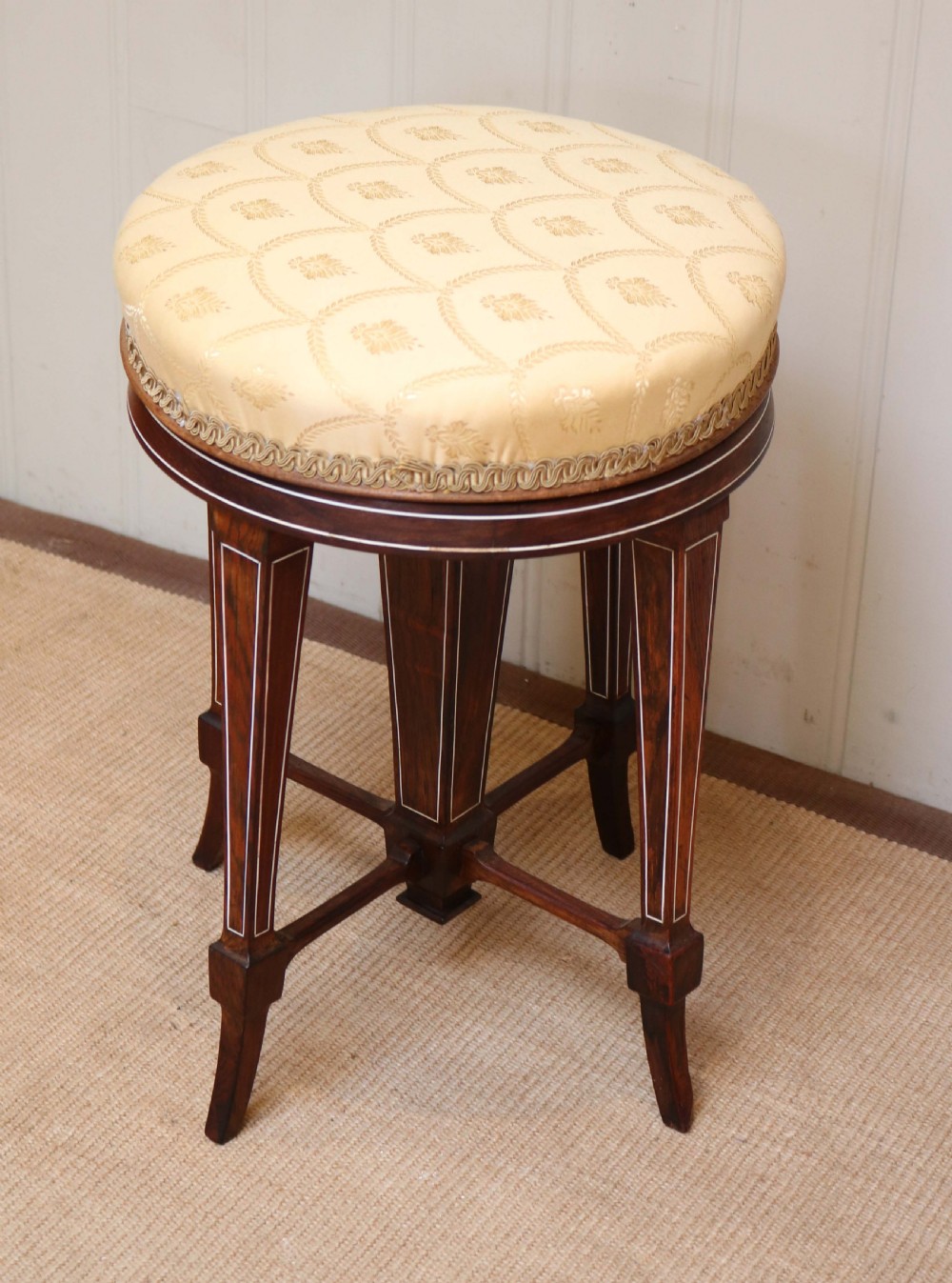 Late Victorian Rosewood Adjustable Piano Stool  View VIII