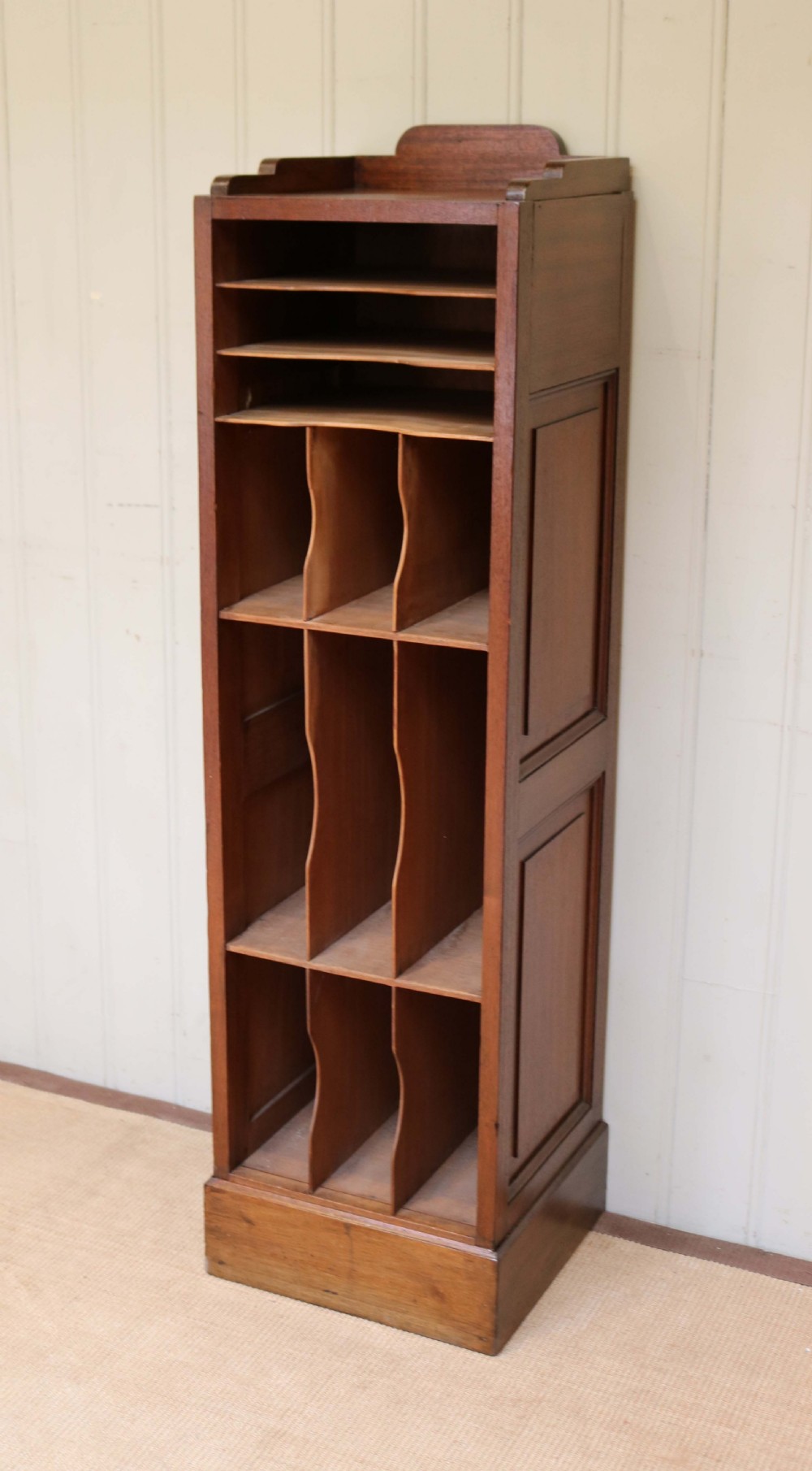 Tall Open Walnut Filing Cabinet View II