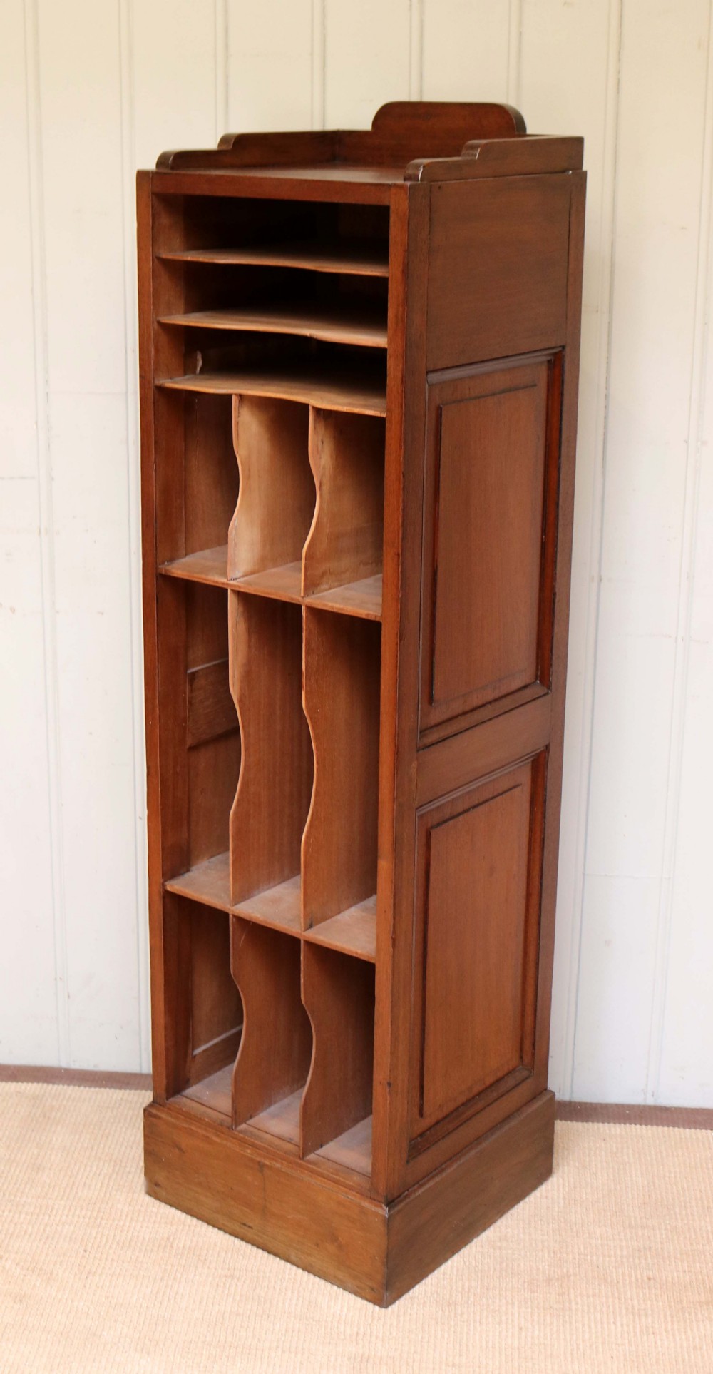 Tall Open Walnut Filing Cabinet View IV