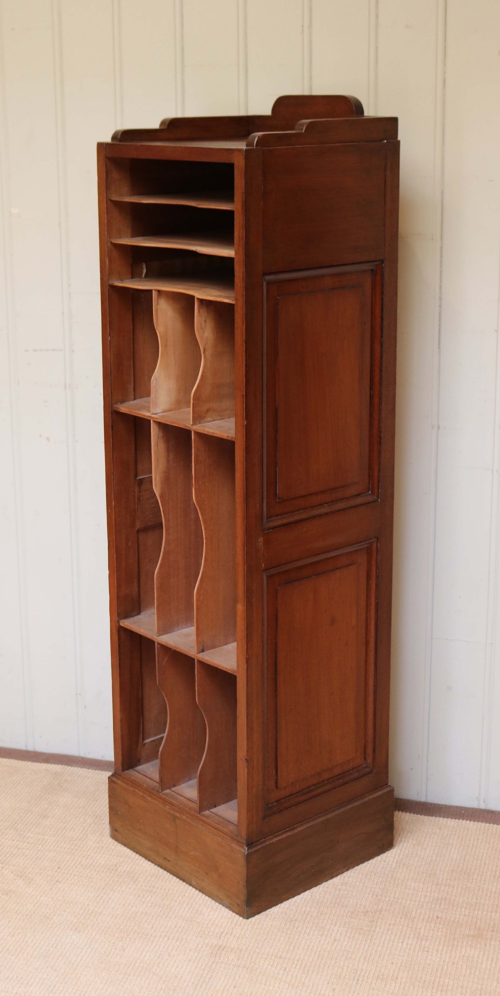 Tall Open Walnut Filing Cabinet View VIII
