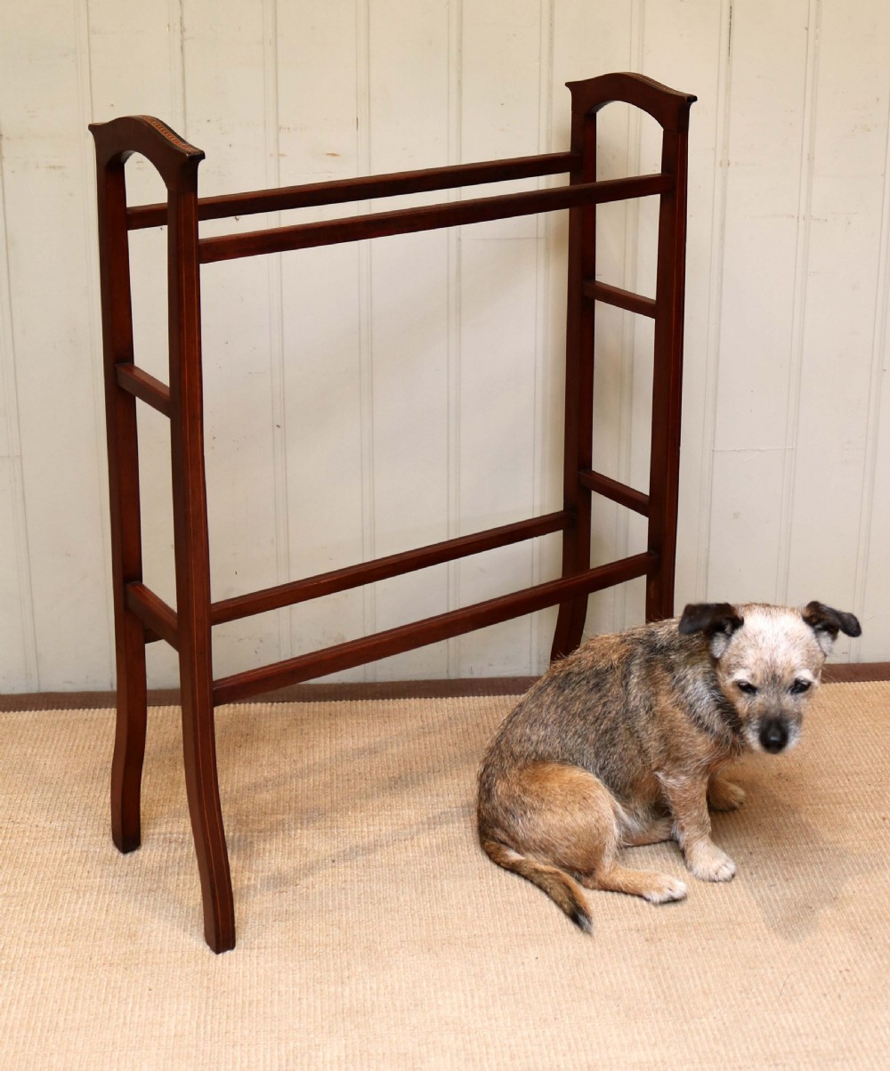 Edwardian Mahogany Towel Rail  View VI