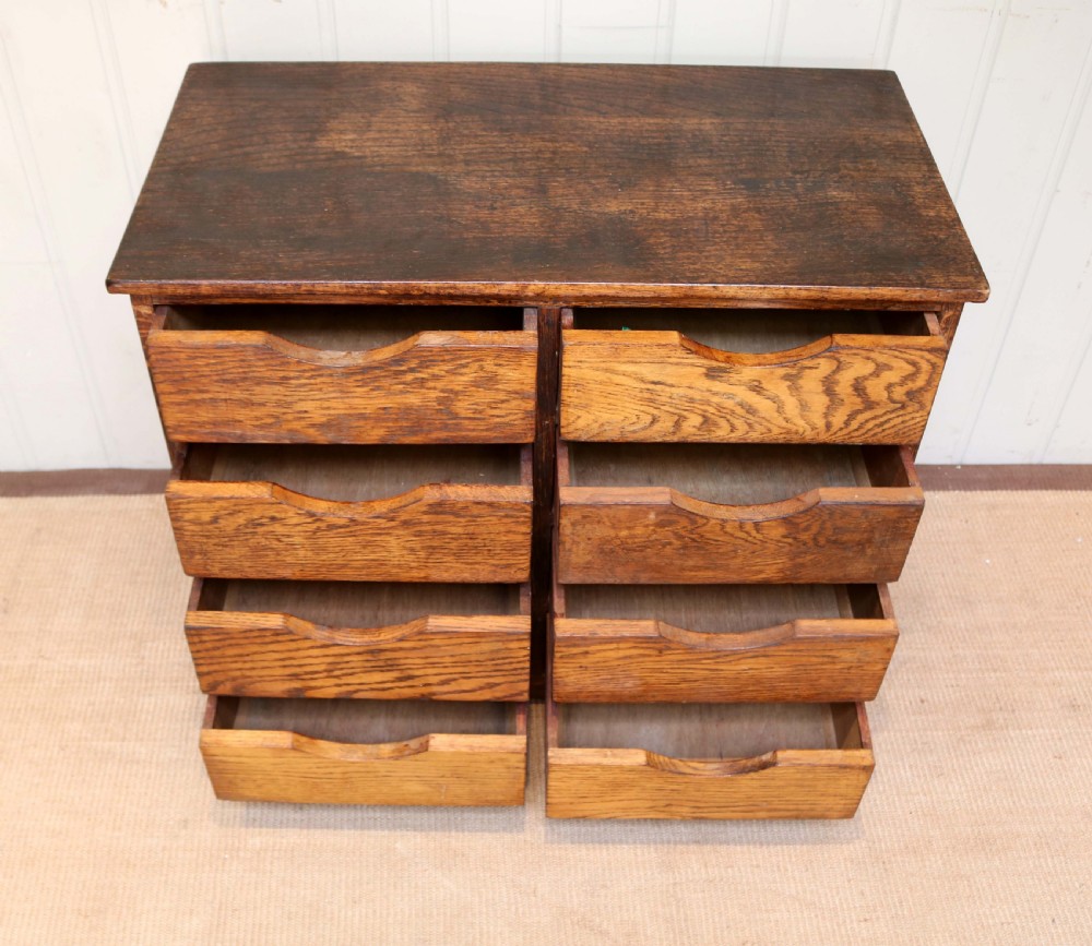 Oak Chest Of Eight File Drawers  View III