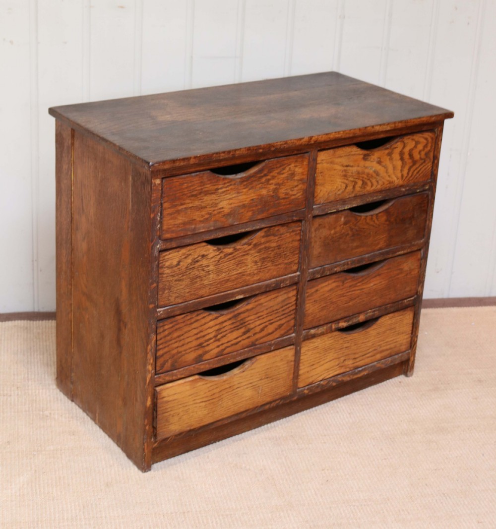Oak Chest Of Eight File Drawers  View VI