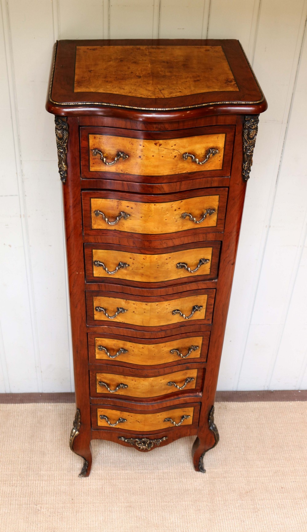Tall Mahogany And Maple Chest View III