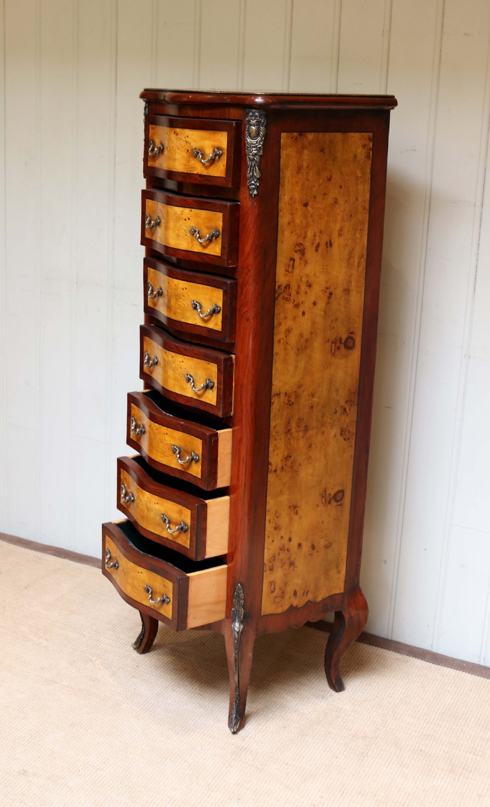 Tall Mahogany And Maple Chest View VII