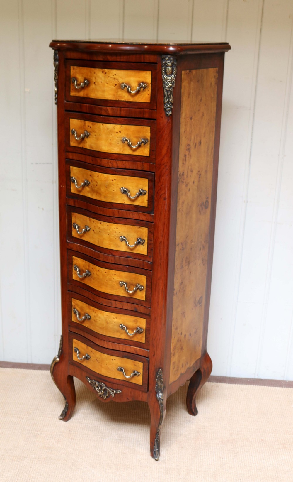 Tall Mahogany And Maple Chest View VIII