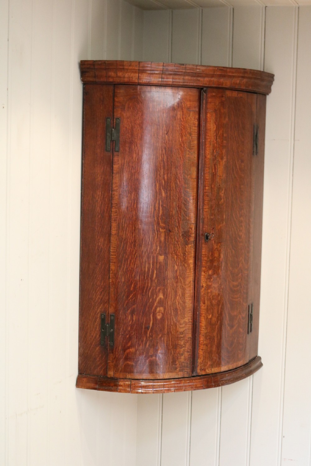 George III Bow Front Corner Cabinet  View II