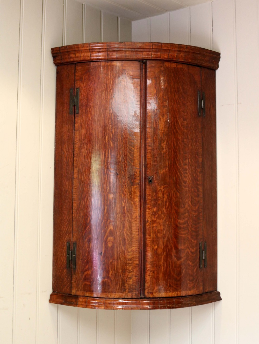 George III Bow Front Corner Cabinet  View III