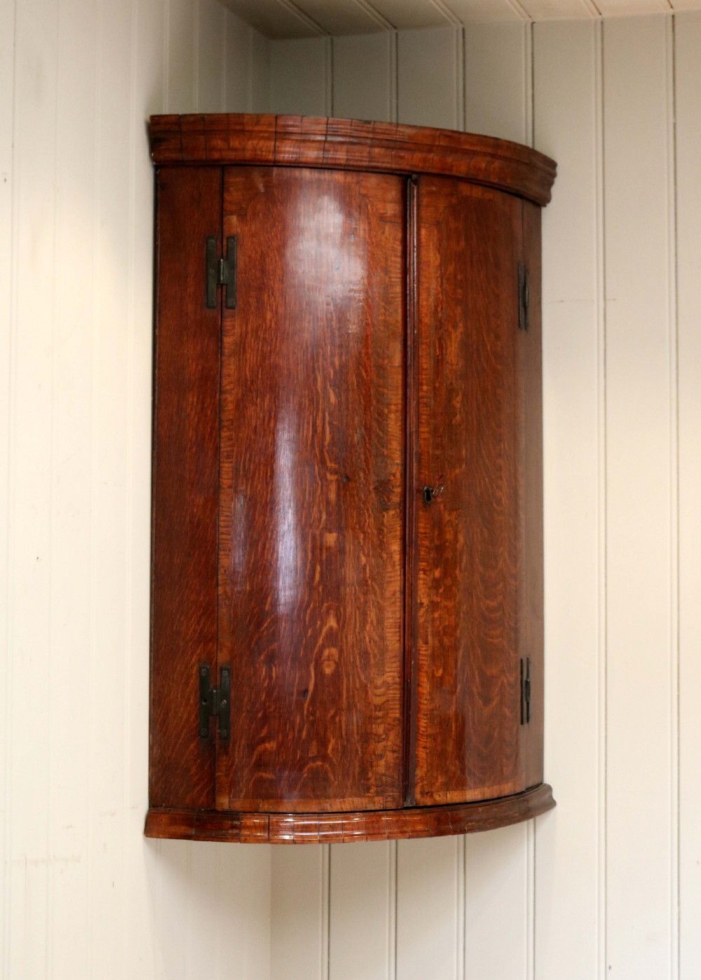 George III Bow Front Corner Cabinet  View V