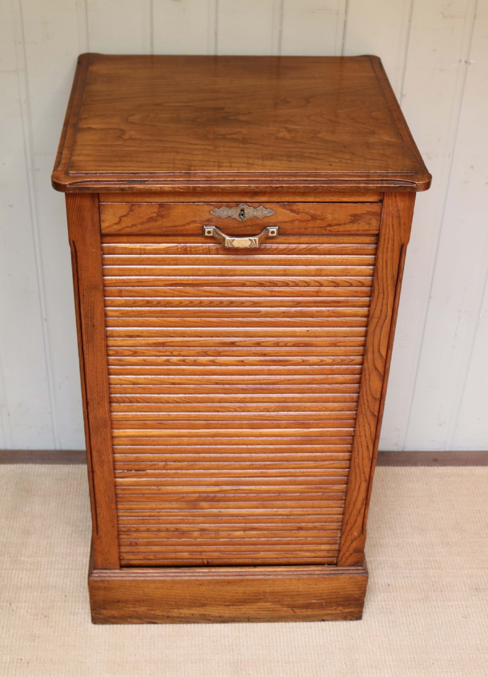 French Oak Tambour Front Filing Cabinet  View VIII