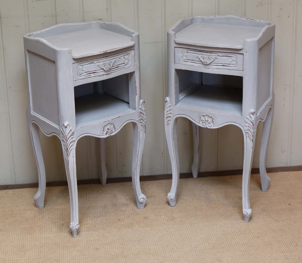 Pair Of French Painted Bedside Cabinets View VI