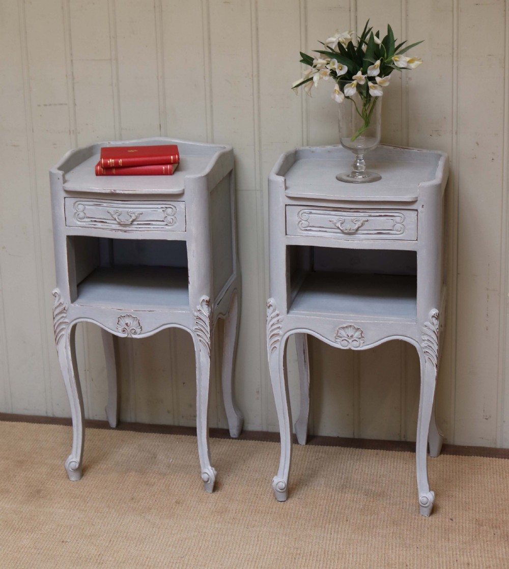 Pair Of French Painted Bedside Cabinets View VIII