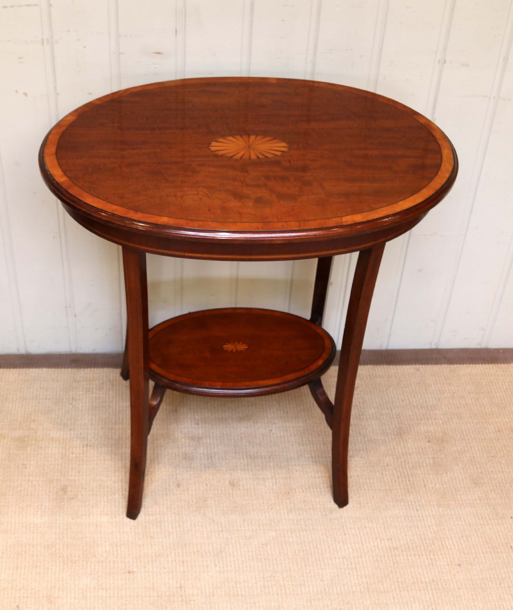 Edwardian Oval Inlaid Mahogany Table