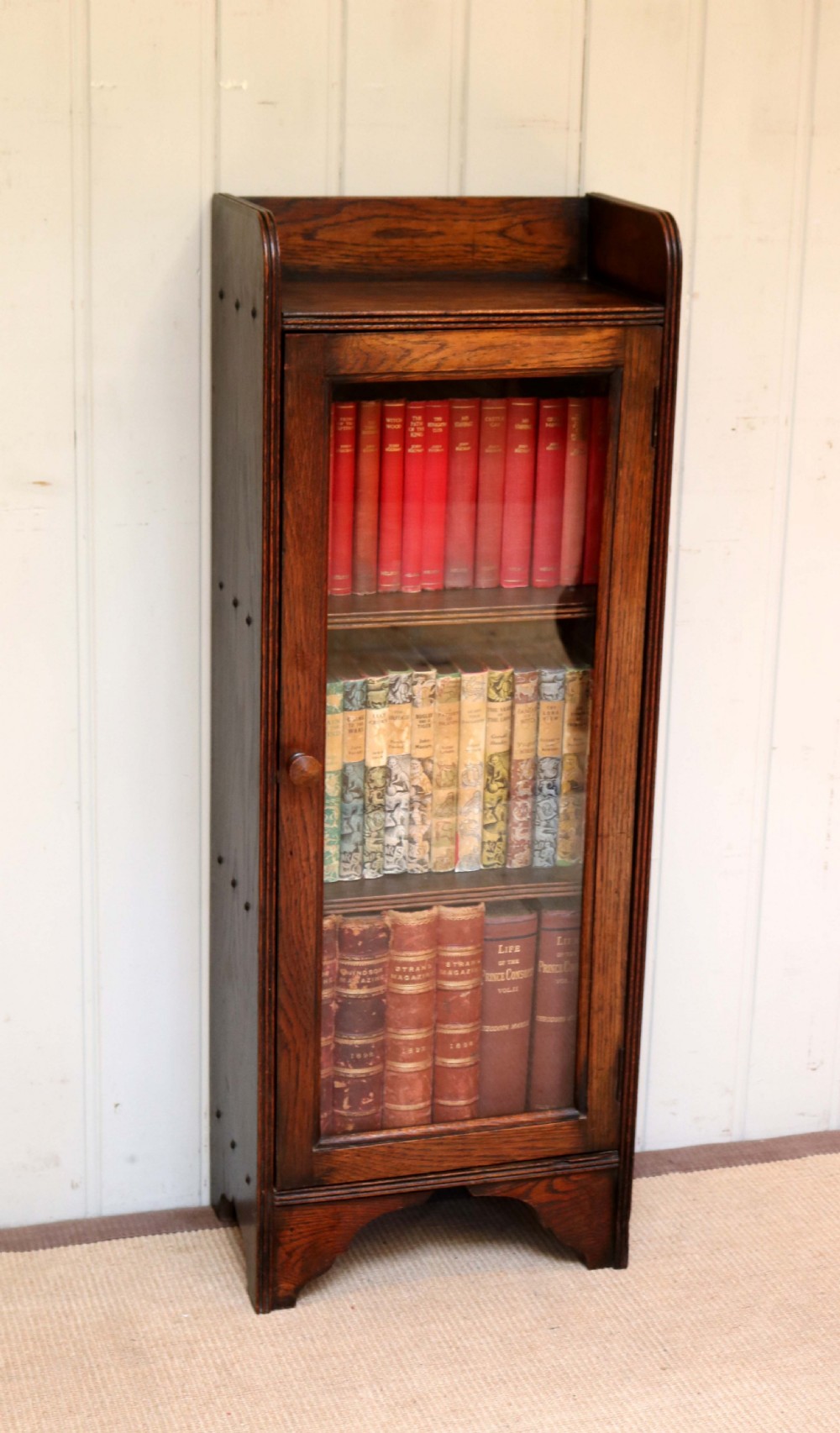 Small Glazed Oak Bookcase View III
