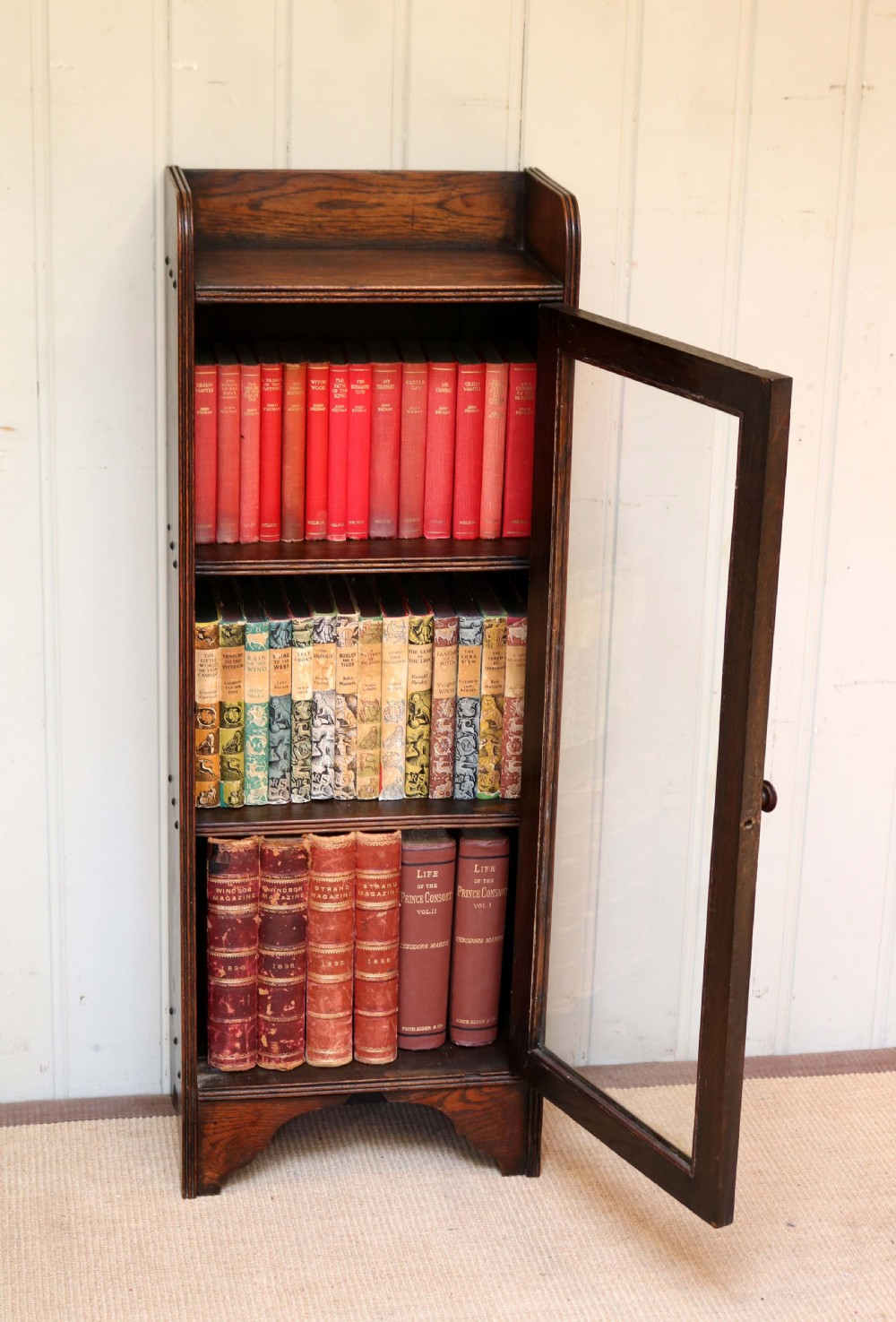Small Glazed Oak Bookcase View VII